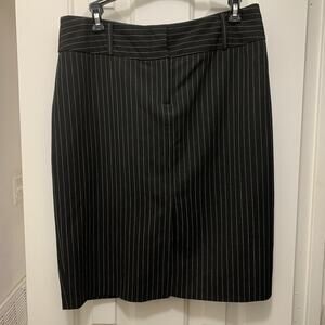 Context Women’s Pinstripe Pencil Skirt Size 8 Black White Career Office Lined